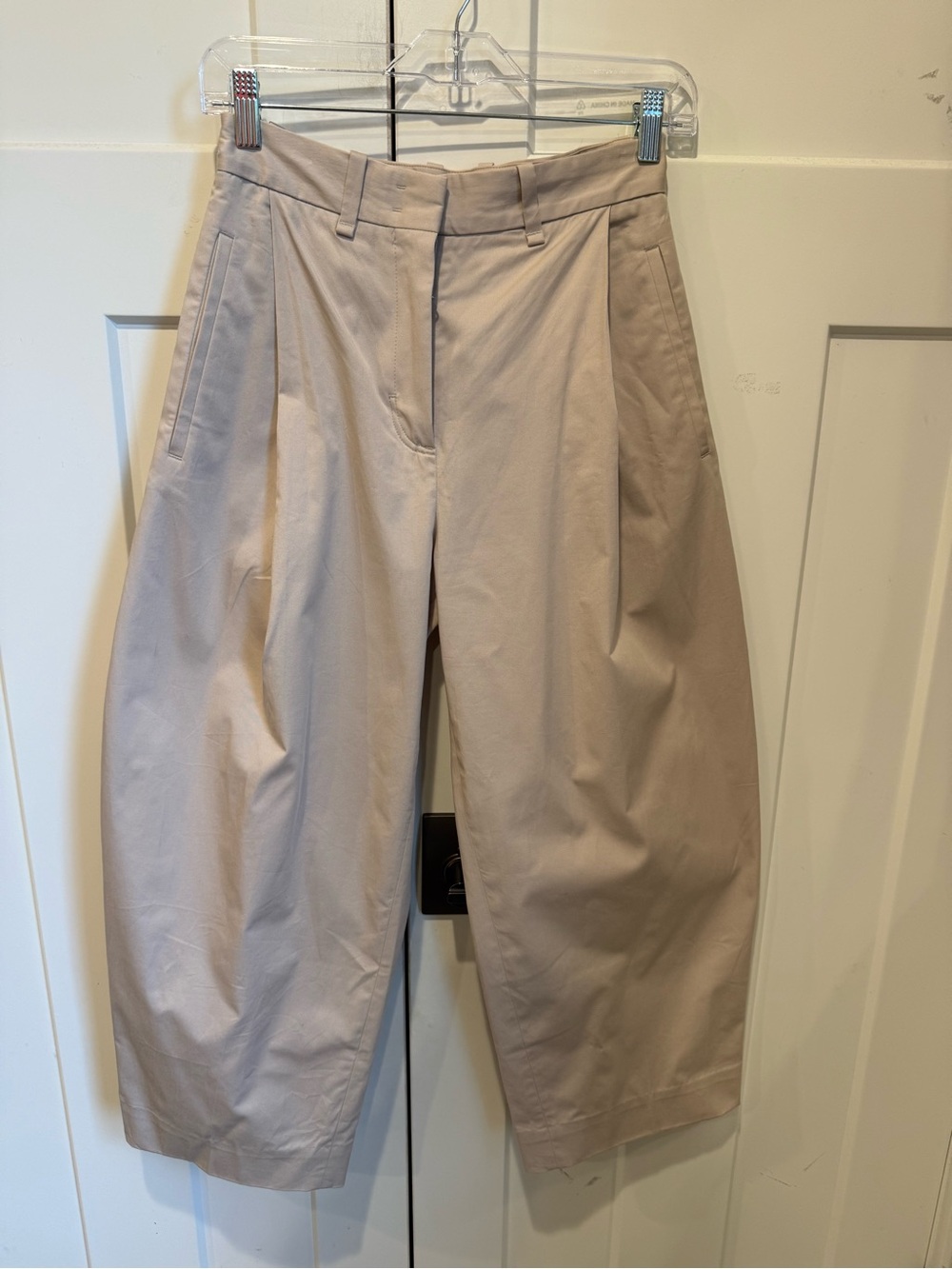 COS Wide-Leg Cotton Pants in Beige - Picture 2 of 6